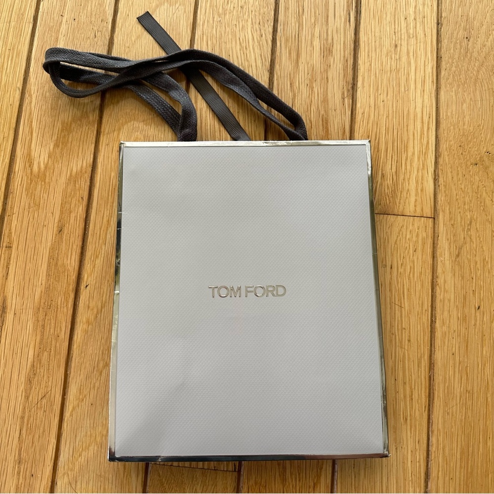 Tom Ford Grey and Silver Small Gift Bag